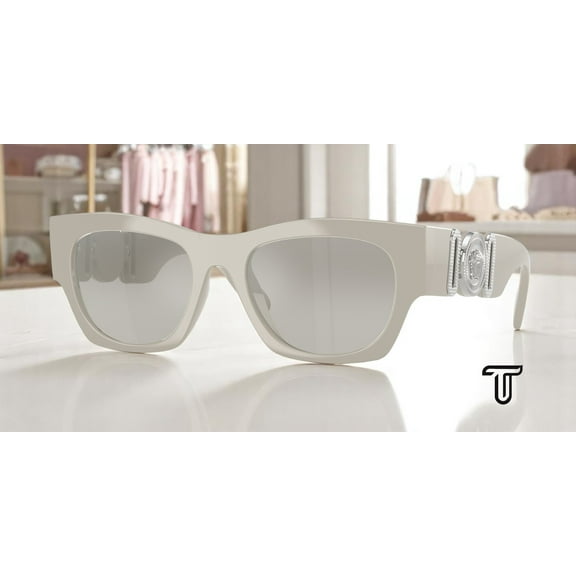 VERSACE VE4479U 55016V Grey Grey Mirror Gradient Silver 52 mm Men's Sunglasses