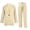 Beige, variant on Womens Blazer Pant Suit Set Plus Size Office Outfits Open Front Blazer Straight Pants 2 Piece Business Casual Sets, 3XL