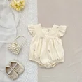 thumbnail image 4 of Trajes de hermana, vestido de princesa de verano para niña, vestidos florales bordados para niño, mono bonito con mangas voladoras para bebé, ropa para chico, 4 of 6