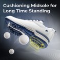 thumbnail image 5 of FitVille Wide Golf Shoes Men Professional Golf Shoes with Spikes, Water Resistant Arch Support, 5 of 7