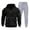 Black, variant on Fall Fashion Tracksuit For Men Sport Suit Men's Two Piece Sports Hooded Sweatshirt Jogging Pants Set Long Sleeve Hooded Set Running Hiking Outdoor Activities Gym Workout