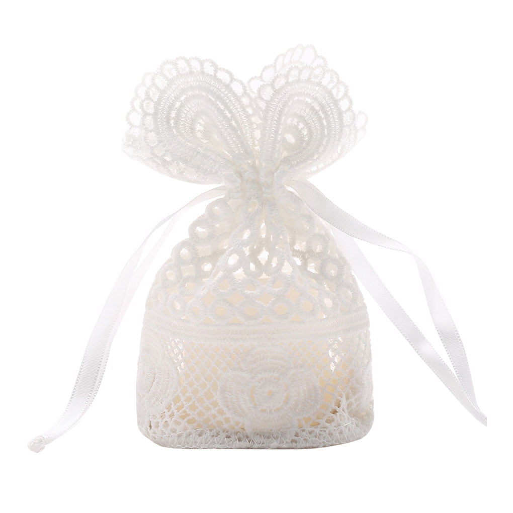 Wedding Gift Bags Silk Lace Drawstring Bag Jewelry Storage Candy Favors Pouch 