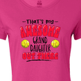 thumbnail image 4 of Inktastic That's My Awesome Granddaughter out There with Softballs Women's T-Shirt, 4 of 5
