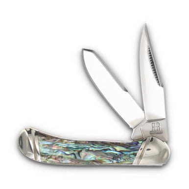 Rough Ryder Knives Rough Ryder Abalone Tiny Trapper Folding Knife RR2659