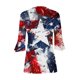 thumbnail image 4 of Fiudx Camisas para Mujer Camiseta Estampada a La Moda para Mujer, Blusa con Mangas 3/4, Camisetas Informales con Cuello En V, 4 of 5