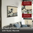 thumbnail image 2 of American Art Decor The Great Wave off Kanagawa Tapestry Wall Art - Beach House Wall Art - Tropical/Coastal Home Decor for Living Room, Bedroom, Bathroom, Patio, Resturant, Boho Vintage Japanese Art, 2 of 8