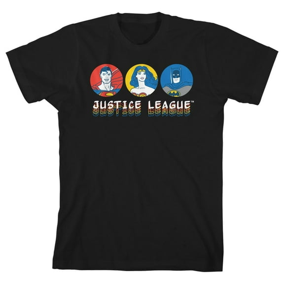 Boy's Justice League Dream Team White Tee-XL