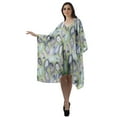 thumbnail image 3 of Moomaya Georgette Short Caftan Midi Dress Beach Swimwear Cover up Womens Kaftan, 3 of 6
