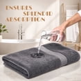 thumbnail image 5 of White Classic Wealuxe Gray Bath Towels Set of 4 - 27 x 54 Inch, 100% Ring Spun Cotton 650GSM, Extra Absorbent, Soft Towels for Bathroom, Shower, Hotel, Gym, Spa, 5 of 7