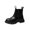 Black, variant on Girls Ankle Boots Soft Sole Bright Color Low Top Booties Fall Winter Outdoor Casual Shoes Beige Size 3Y Big Kid