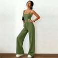 thumbnail image 4 of BOMYJESK Jumpsuits for Women Dressy Spaghetti Strap Wide Leg Baggy Pants Beach Vacation Trendy Overalls Jumpers Fashion Clothes 2026 with Pockets Army Green S, 4 of 6