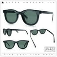 thumbnail image 2 of Neat Round Horn Rim Gentlemanly Fashion Plastic Hustler Sunglasses Slate - Green, 2 of 8
