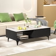 thumbnail image 6 of ASKMZ Coffee Table, Storage, Wood Modern wood table, with storage, for balcony or living room., 6 of 10
