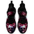thumbnail image 4 of Uminder Womens Fashion Sneakers Flower Skull Sneakers Black Shoes Size 10, 4 of 5