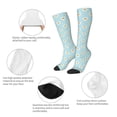 thumbnail image 6 of Fotbe Daisies Flowers print Women's Men's Novelty Crew Socks Cotton Socks Knee High Socks for Walking,Running,Nurses,Pregnancy, 6 of 9