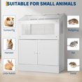 thumbnail image 6 of Mteryoing Large Hamster Cage with Storage Cabinet & Acrylic Viewing Panels, Small Animal Habitat with Lockable Top for Guinea Pig Hedgehog, White, without Casters, 6 of 8