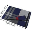 thumbnail image 4 of Prolriy Men Scarf Checkered Pattern Fuzzy Comfortable Winter Cold Men's Fashion Scarf for Men Grey, 4 of 4