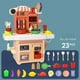 thumbnail image 2 of Juego de cocina con luces realistas, estante de postre, juguete para y Rojo Zulema juego de cocina, 2 of 7