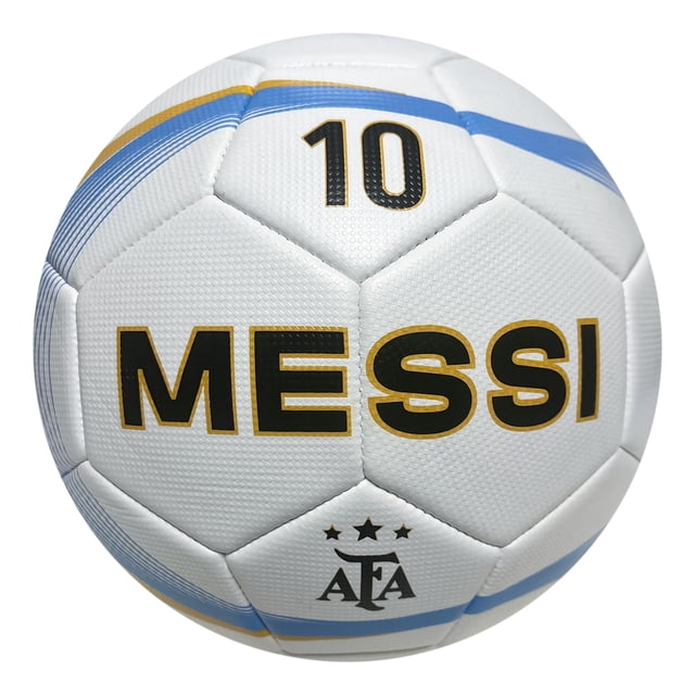 Pelota de fútbol Icon Sports Messi AFA licenciada, tamaño 5, blanca