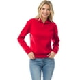 thumbnail image 5 of MixMatchy Women's Solid Cozy Half Zip-Up Pullover Sweater Top, 5 of 7
