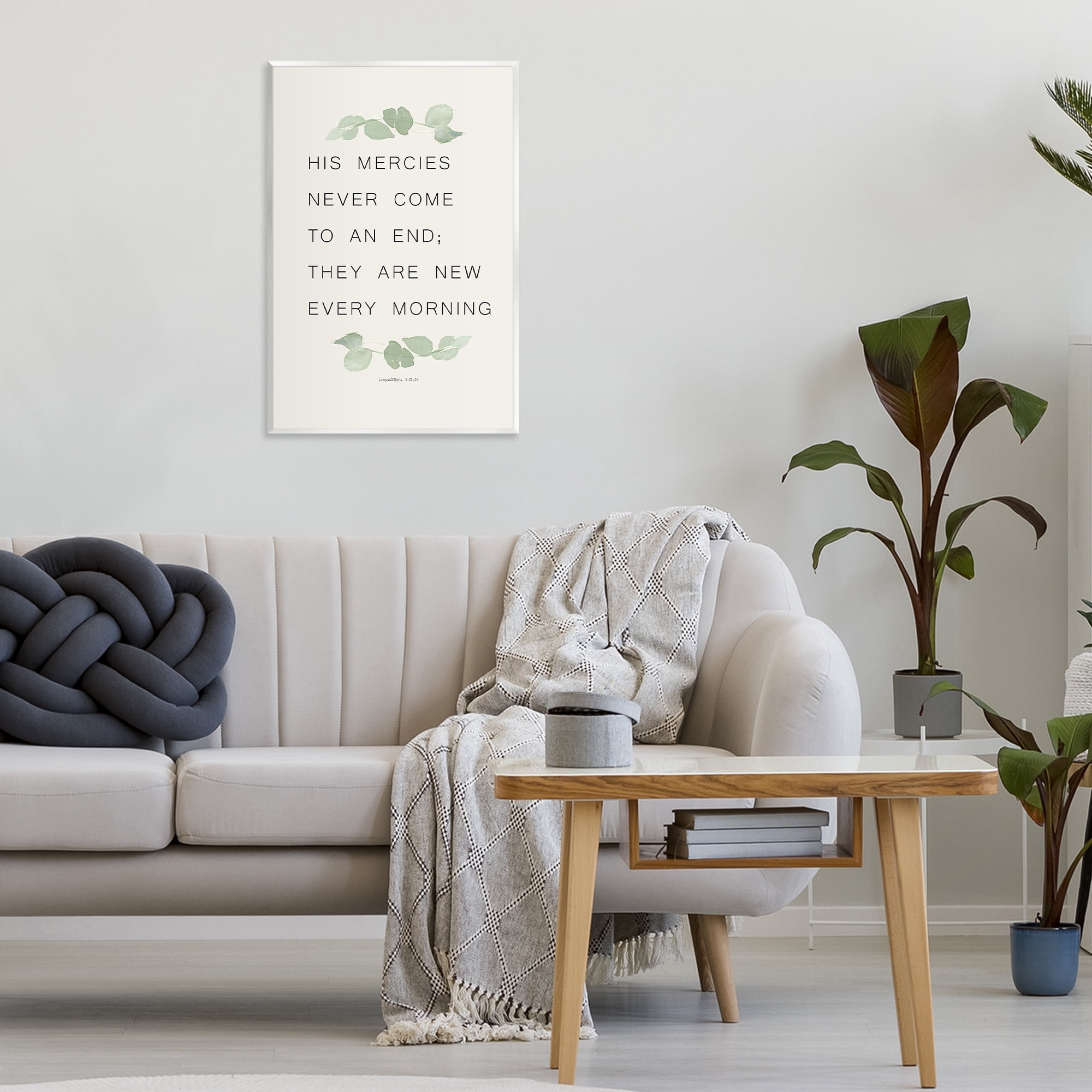 Stupell Industries Mercies New Every Morning Wall Plaque Art, design by Lucille Price