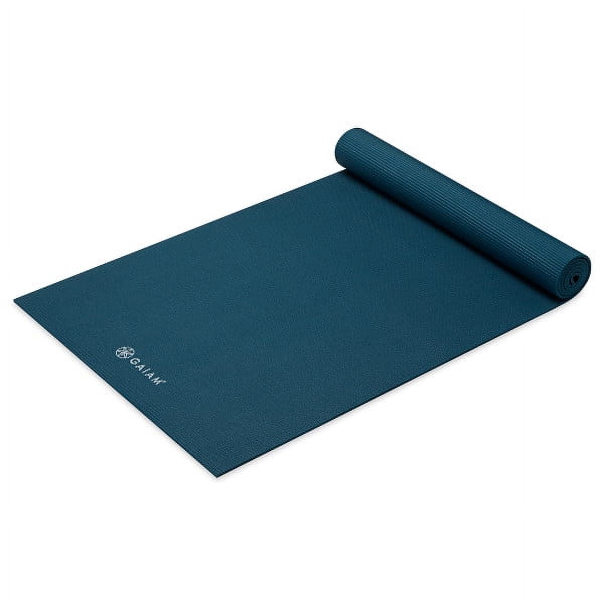 Gaiam Solid Color Yoga Mat, Marine, 5mm