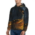thumbnail image 3 of Lsque Glowing Snake Dark Forest Pattern Casual Men's Hoodie,Hooded Sweatshirt with Kangaroo Pocket,Pullover Hoodie-3X-Large, 3 of 7
