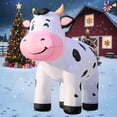 thumbnail image 2 of DomKom Inflable Navideño de Vaca Grande de 2m con Luz LED, 2 of 6