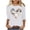 DT-White, variant on DailyTrove Women's Halloween Long - Sleeve Shirt, Ghost & Pumpkin Pattern Print, Classic Fit, Breathable Fabric, Halloween Events & Casual Outings