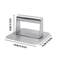 thumbnail image 3 of HOARBOEG Steel Rectangular Lattice Meat Press Board With Wooden Handle Meat Press, 3 of 6
