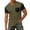Army Green-1, variant on Mens T-Shirts Summer Solid Casual V Neck Short Sleeve Basic Tops with Pocket Office Shirts