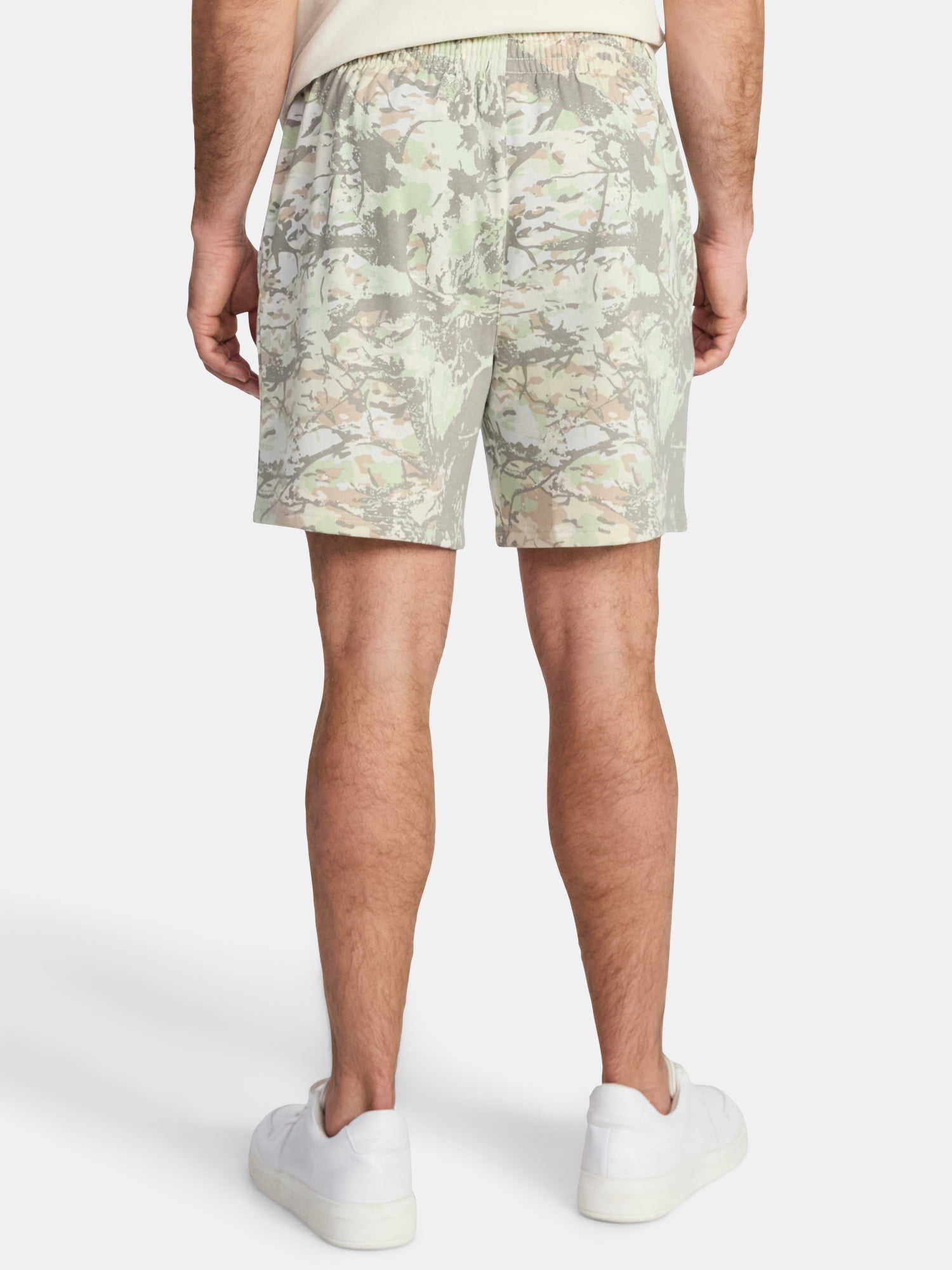Chevrolet Men's and Big Men's Camo Fleece Jogger Shorts, Sizes S-3XL