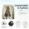 thumbnail image 6 of Picia Vintage Cowboy Riding Horse pattern Mens Swim Trunks with Compression Liner Stretch Beach Shorts Quick Dry with Zipper Pockets No-Chafing Board Shorts-Small, 6 of 9