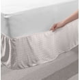 thumbnail image 2 of Abstract Bed Skirt, Geometrical Pattern in Ornamental Style and Periodic Design, Elastic Bedskirt Dust Ruffle Wrap Around for Bedding Decor, 4 Sizes, Pale Chocolate Dust and White, by Ambesonne, 2 of 2