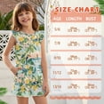 thumbnail image 6 of ZIATUBLES Tropical Toucan Floral Print Girls Summer Jumpsuit Kids Button Flutter Sleeve Short Playsuit Elastic Waist Round Neck Casual Romper Outfit Clothes with Pockets for 5-6 Y, 6 of 6