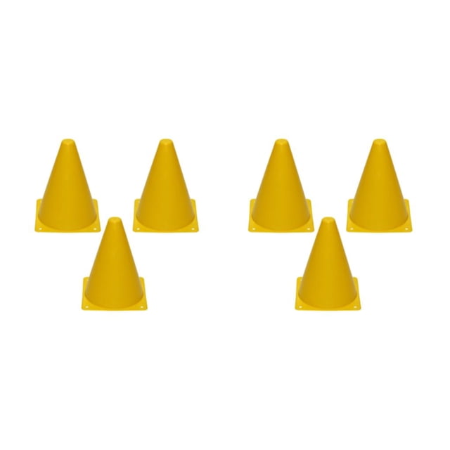 Guardoinrt 3piece Waterproof Football Basketball Training Cones - For All Weathers Reflective Football Road Flat Reduced Accidents Yellow 23cm 2Set