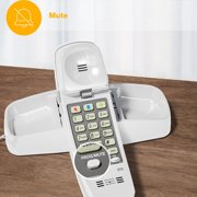 AT&T 210 Corded Trimline Phone with Speed Dial and Memory Buttons, White