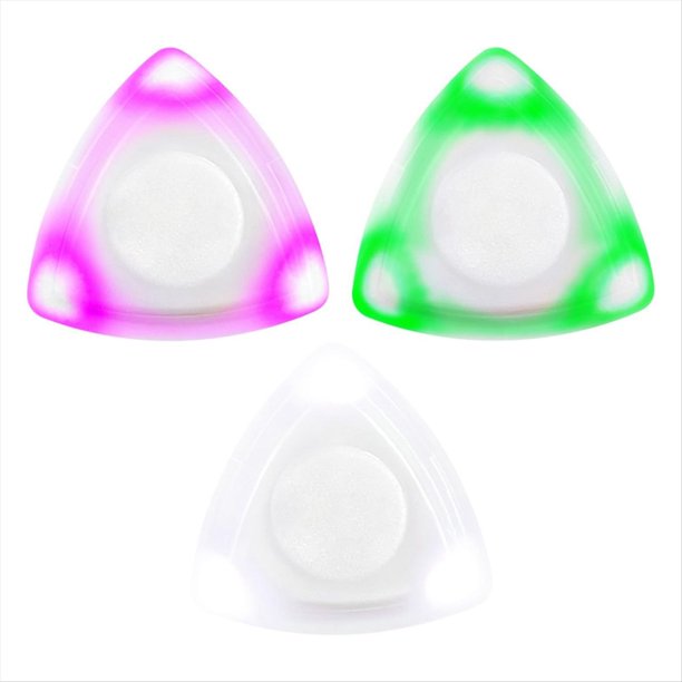 3 Púas LED para Guitarra, Púa para Bajo, Púas Luminosas con Luces para Ukelele, Guitarra Eléctrica