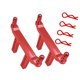 thumbnail image 5 of 2 piezas de montaje de postes de carrocería RC 1:16, columnas delanteras y traseras, piezas de actualización de aleación de aluminio para camiones 161 Rojo, 5 of 8