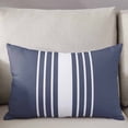 thumbnail image 3 of Vintage Striped Throw Pillow Cover 24 x 36 Inch Decorative Pillow Cover Midnight Blue Modern Simple Lines Lumbar Pillowcase Seasonal Rectangle Cushion Case for Couch Sofa Bed Living Room, 3 of 7