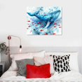 thumbnail image 5 of Orinice Whale Fish Ocean Fine Art Aesthetic Poster & Print Wall Painting for Home Decor 20x16in, 5 of 6