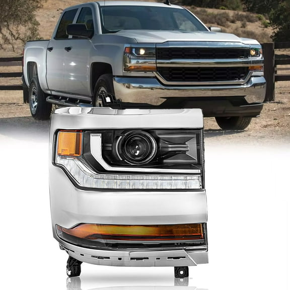 For 2016-2018 Chevy Silverado 1500 OE HID Headlight w/ LED DRL Passenger Side