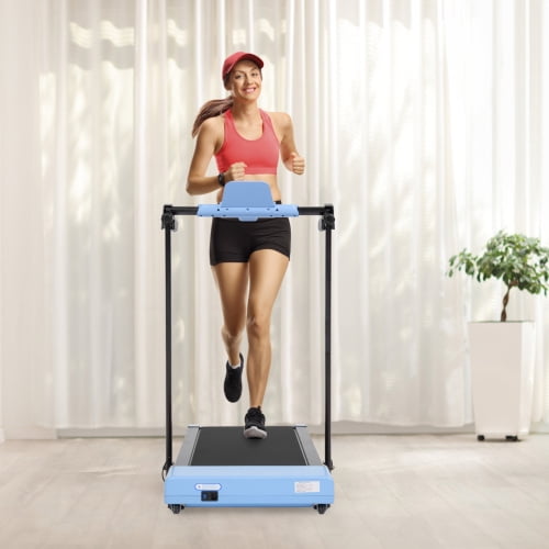 ACE-FIT 1-YEAR-WARRANTY,300 LBS,2 in 1,Foldable,with LED Display,Walking & Running  Treadmills for Home(Blue)