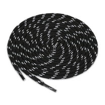 INSPIRE CHIC 3 Pairs Core Non-slip Wear-resistant Round Boot Laces Shoelaces for Hiking Walking Outdoor Shoes Black White 100cm / 39.37'