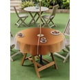 thumbnail image 5 of Dark Brown Grey Ombre Outdoor Tablecloth with Umbrella Hole, Modern Abstract Art Gradient Spillproof Waterproof Outdoor Table Cover, Patio Tablecloths for Party/Garden/Picnic, Round 54 inch, 5 of 9