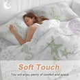 thumbnail image 4 of King 4 Piece Bedding Set Summer Ocean Coral Starfish Seahorse Soft Breathable Duvet Cover and Pillowcase, Coastal Sage Green Duvet Cover Set Bed Sheets for Bedroom Dormitory Guest Room, 4 of 9