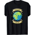 thumbnail image 1 of La Rotation de la Terre Crée Mon Expérience Quotidienne T-Shirt 100 % Coton à Thème Terrestre pour Hommes et Pères, 1 of 5