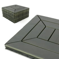 3rd Street Inn Acacia Wood Deck Tiles - Grey Finish - Diamond - 10 Pack