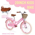 thumbnail image 2 of Múltiples colores, bicicleta de niñas con cesta para niños de 7-10 años, rueda de 20 pulgadas, sin ruedas de entrenamiento incluidas, 2 of 5