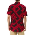 thumbnail image 3 of Lars Amadeus Men's Printed Button Down Short Sleeves Hawaiian Color Block Shirts, 3 of 6
